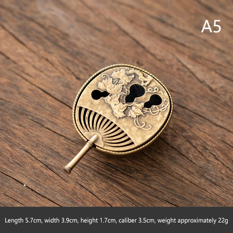 Brass Incense Burner Metal Aromatherapy Holder Unscented Ideal For Yoga Meditation Bedroom AmbianceHome Decor