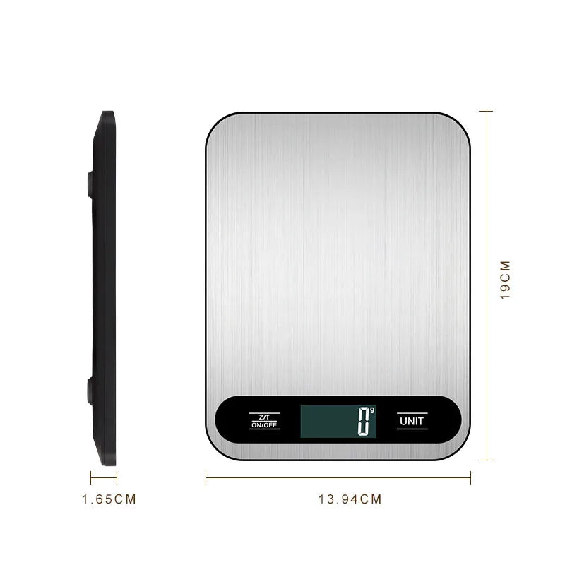 5/10/15kg 1g Digital Kitchen Scale LCD Display Stainless Steel Electronic Scales Home Jewelry Food Snacks Weighing Baking Tools