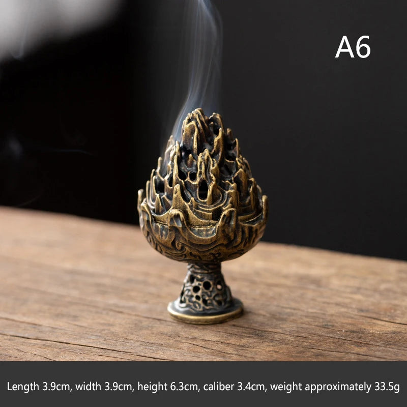 Brass Incense Burner Metal Aromatherapy Holder Unscented Ideal For Yoga Meditation Bedroom AmbianceHome Decor