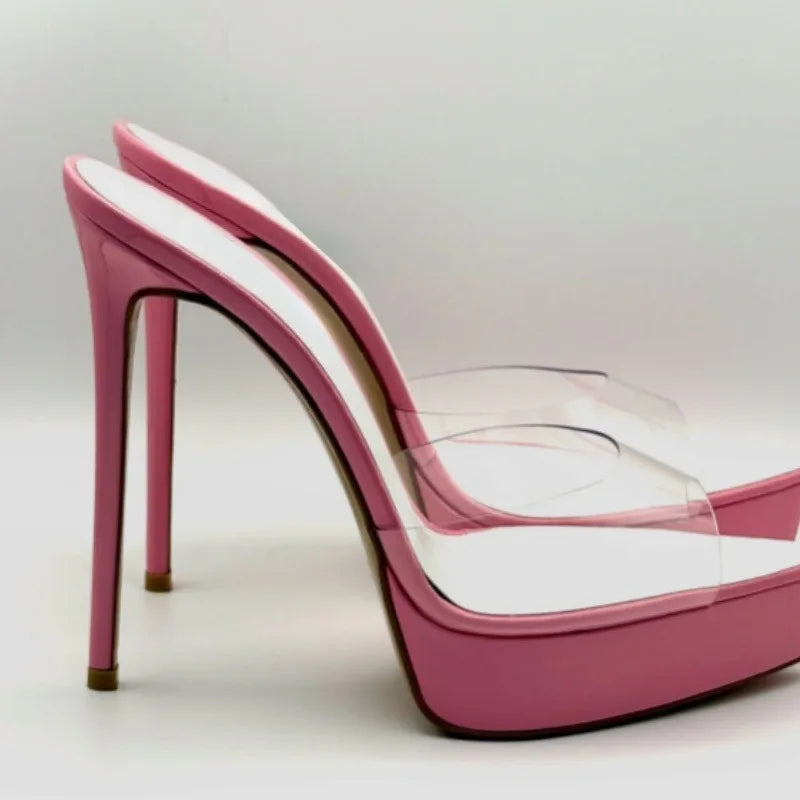 2026 Summer Women High Heeled Shoes for Woman's Pointed Toe Peep Toe Stiletto Platform Pumps Sexy Ladies Wedding Dance Shoes