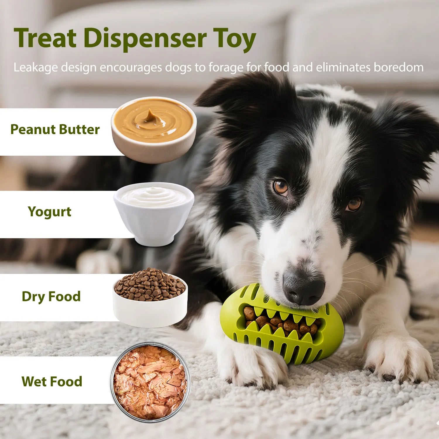 Dog Treat Rugby Ball for Medium/Large Dogs–Treat Dispensing,Teeth Cleaning&Anxiety Relief, Non-Toxic TPR for Aggressive Chewers