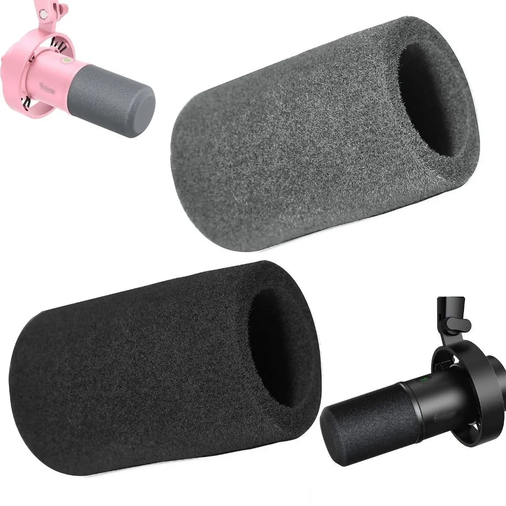1 Pcs Sponge Foam Replacement Mic Windscreen Cover Flocked Sponge Foam Windproof Microphone Cover for FIFINE Amplitank K688
