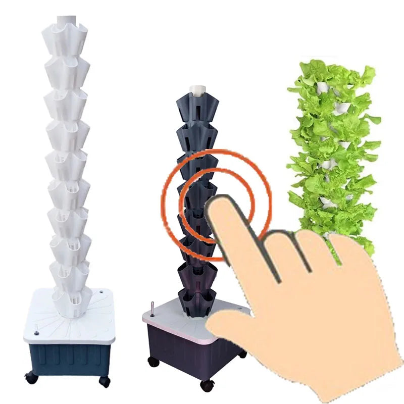DIY Hydroponic Growing System Home Vertical Tower Veg Planter Indoor Vegetable Fruits Soilless Cultivation Equipment