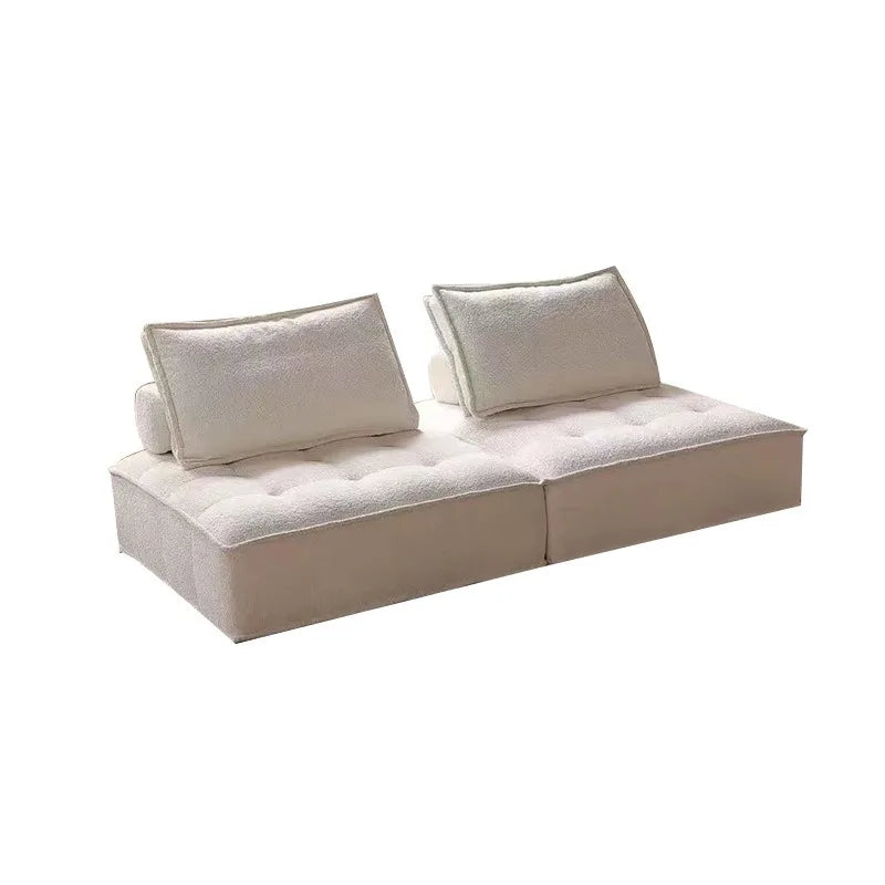 Compression Sofa High-end Light Luxury Living Room Boneless Sofa Small Apartment Three-seater Fabric Double Tofu Block Sofa