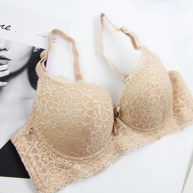 2025 New Sexy Bras 34/75 36/80 38/85 40/90 42/95 44/100 BC Cup Unerwear For Women Bow Floral Push Up Lingerie
