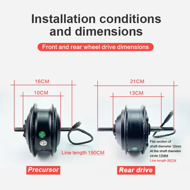 Electric Bike kit with ebike electric bicycle kit 20 26'' 27.5 700C 500W Front Rear Electric Wheel Hub Motor