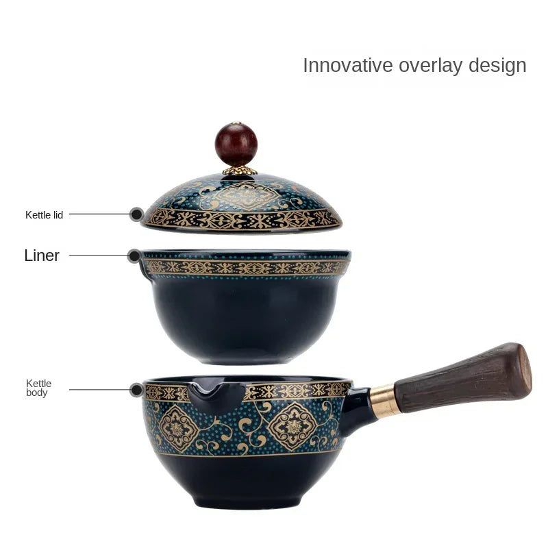 Chinese Kung Fu Tea Set Sand Ceramic Tea Set Travel Kung Fu Tea Set Gift Porcelain Purple Clay Pot Poured Ceramic Tea Set