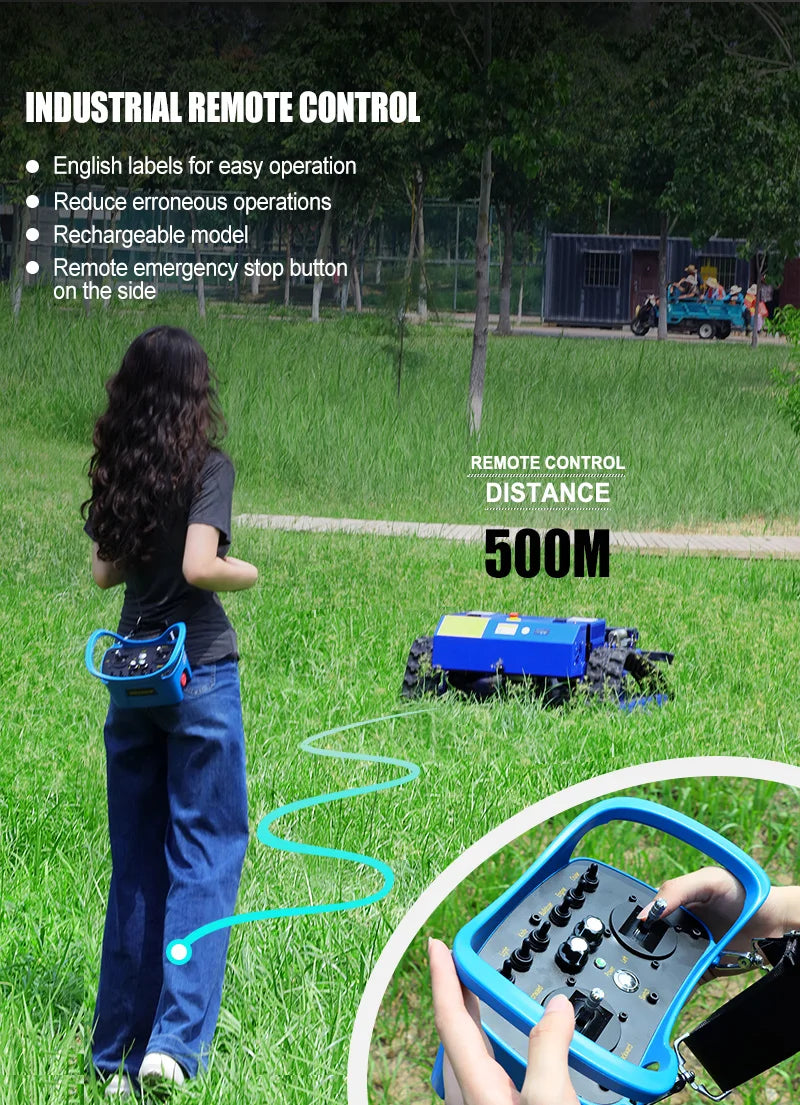 Customized Zero-Turn Discounted Lawn Mower - Remote-Controlled All-Terrain Self-Propelled Robot with 550mm Cutting Width