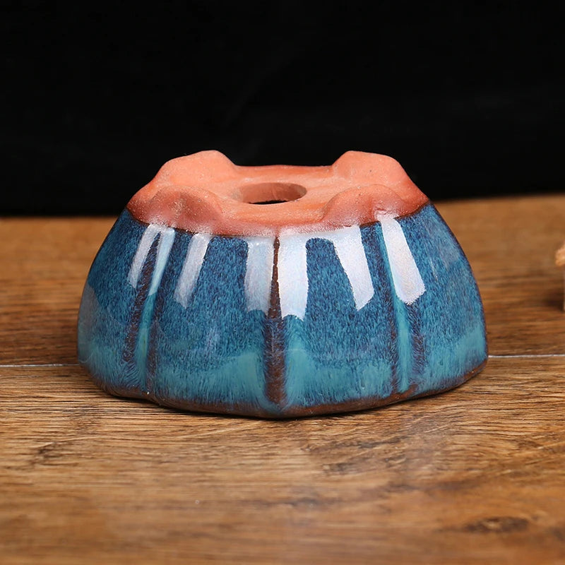 1pcs Chinese Style Bonsai Flowerpot Ventilate Purple Sands Ceramic Craft Plant Pot Planter For Home Office Desk