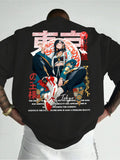 Anime Japanese Manga Print 100%cotton Trendy Men Woment T-shirt Summer Autumn Daily Sports Party Casual Loose Street ShortSleeve