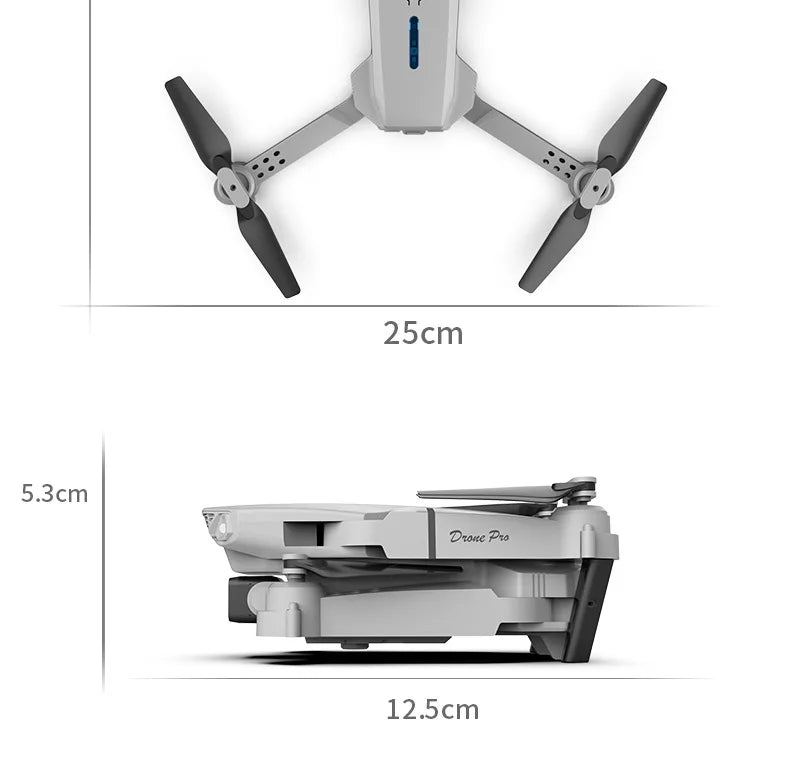 Drones Toys Gifts 8K HD Dual Camera 2026 E88 Plus Mini Foldable GPS Brushless Motor Obstacle Avoidance RC Quadcopter LED For IOS