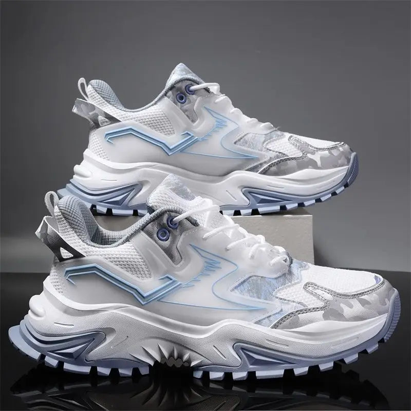 2022 Fashion Breathable Mesh Casual Shoes Men Sneakers Spring Lace Up Platform Men's Shoes New Vulcanized Shoes Chaussure Homme
