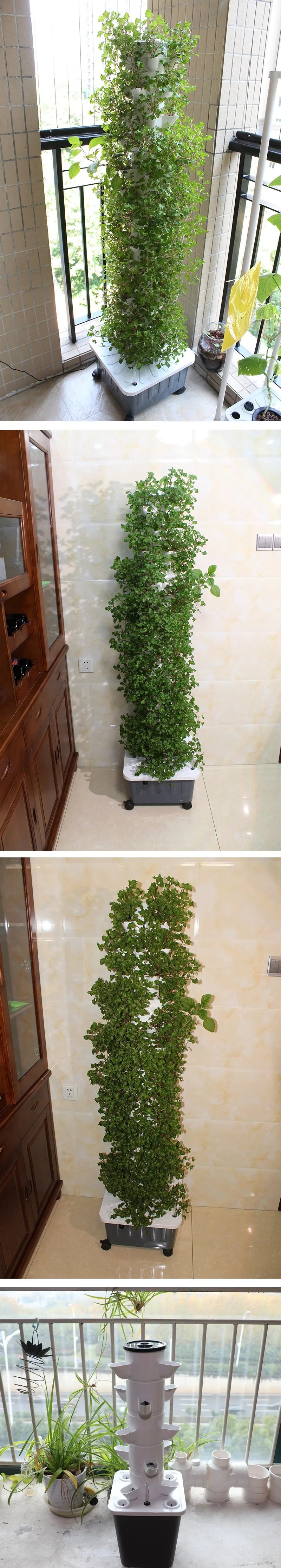 DIY Hydroponic Growing System Home Vertical Tower Veg Planter Indoor Vegetable Fruits Soilless Cultivation Equipment