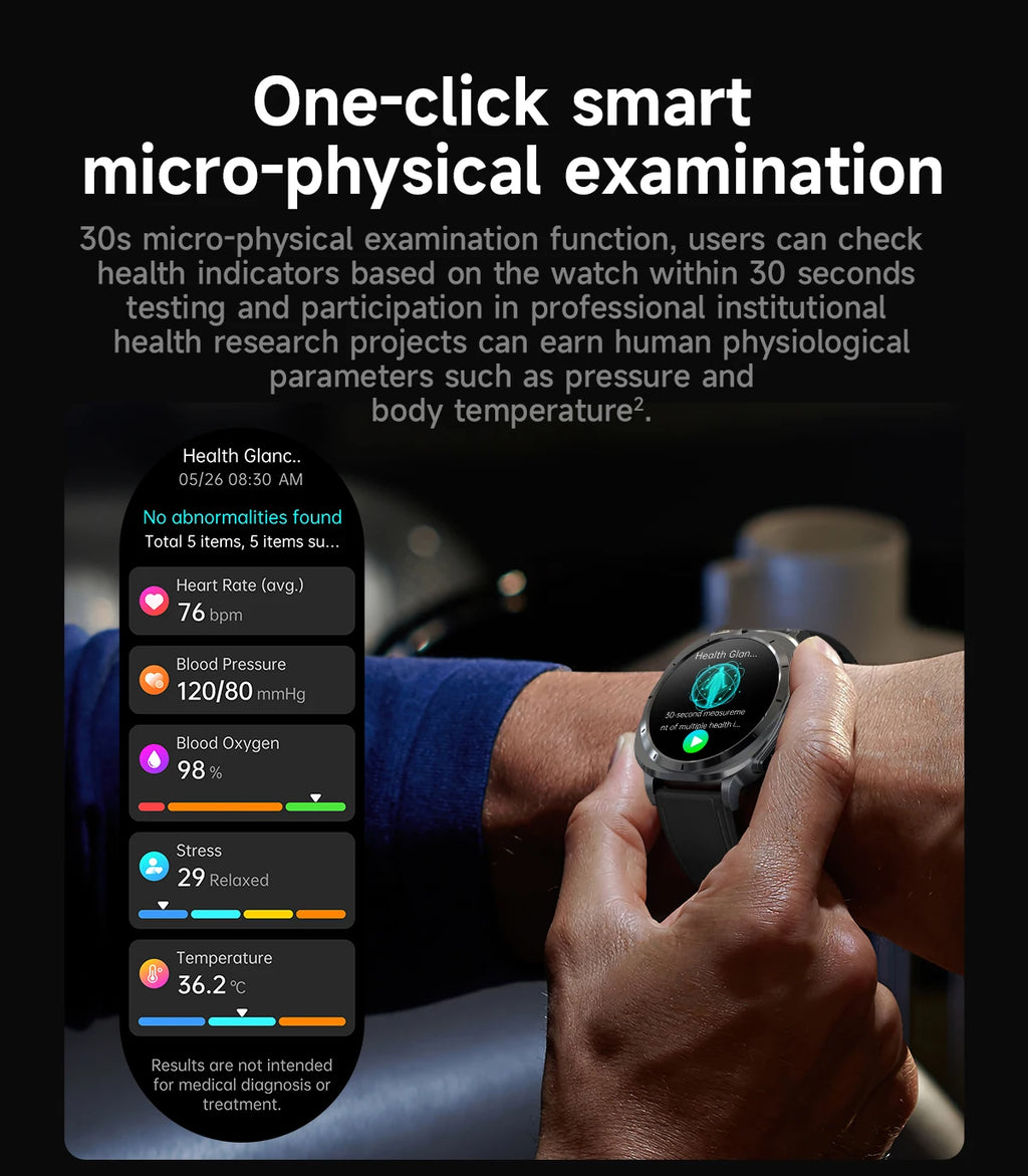 2025New ECG+PPG Laser Diagnose Blood pressure Smart Watch Men Heart Rate Uric Acid Blood fat Body analysis Health NFC Smartwatch