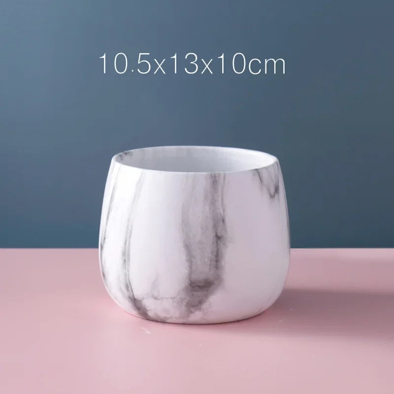 Creative Ceramic Small Flower Pot Nordic Electroplating Potted Hydroponic Flower Pot Ceramic Ornament Green Radish Succulent