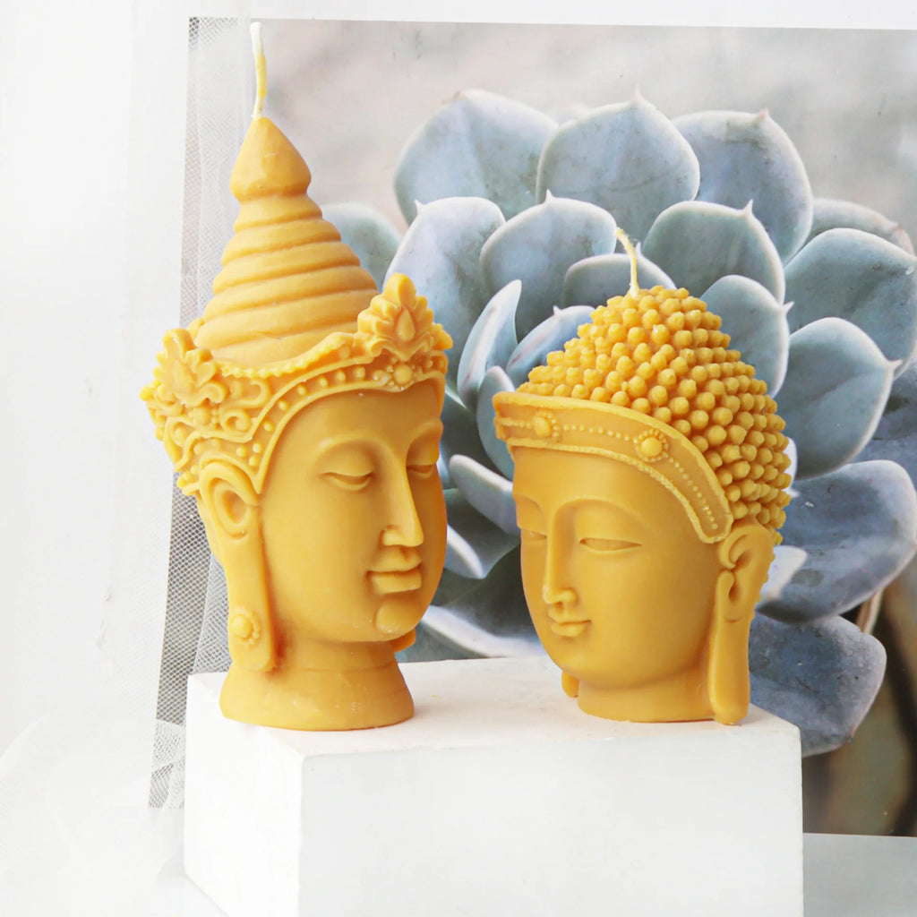 3D Buddha Head Candle Silicone Mold Buddha Church Statue Plaster Resin Mould DIY Candles Wax Clay Craft Ornament Home Decoration