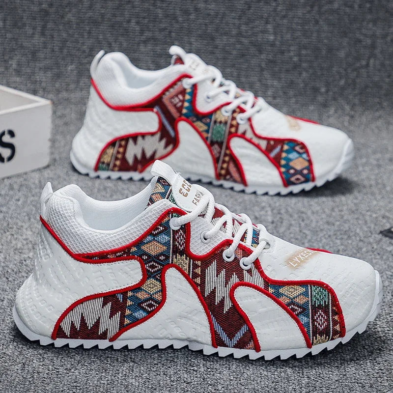 Chunky Sneaker Plus Size 45 46 47 48 Men Designer Shoes Fashion Casual Leather Mesh Breathable Increased Internal Platform Shoes