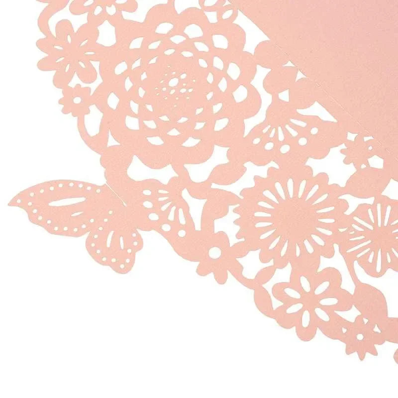 10pcs 3D Butterfly Wedding Invitation Card Flower Bithday Cards Girl Debut Invitations Laser Cut Hollow Out Party Cards 5R size