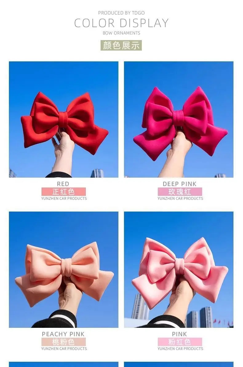 Car Bow Pink Car Accessories for WomenExterior Cute Car Decor Fits All Car ModelsEnhances Car Aesthetics