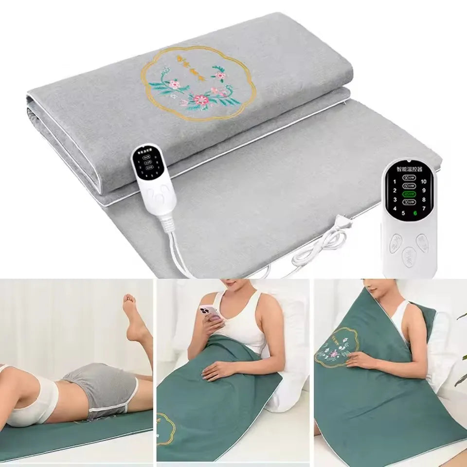 Electric Heating Pad Winter Warm For Bed Blankets Intelligent Timing Heated Pad Wormwood Hot Compress Massage Hand Leg Abdomen