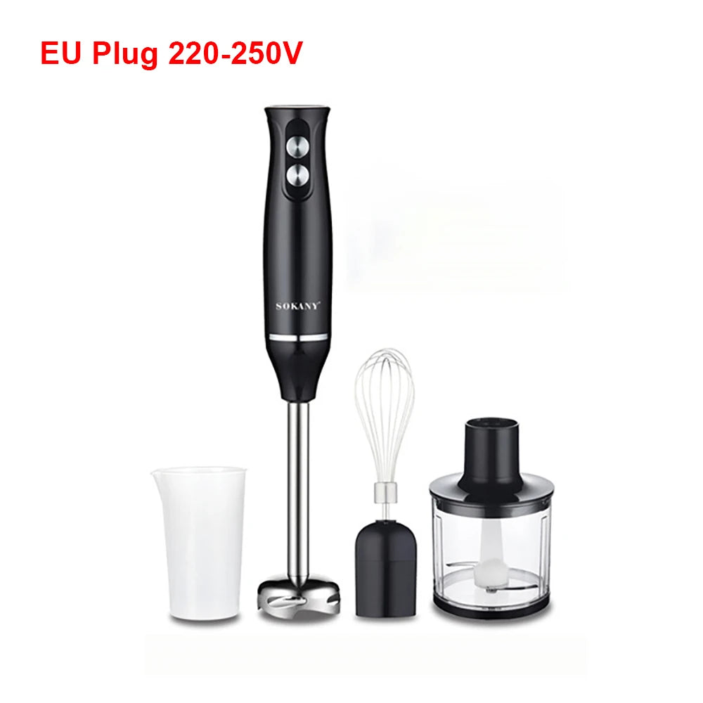 4in1 Electric Blender Multifunctional Kitchen Hand Blender with Meat Chopper Egg Beater Vegetable Baby Food Portable Blender