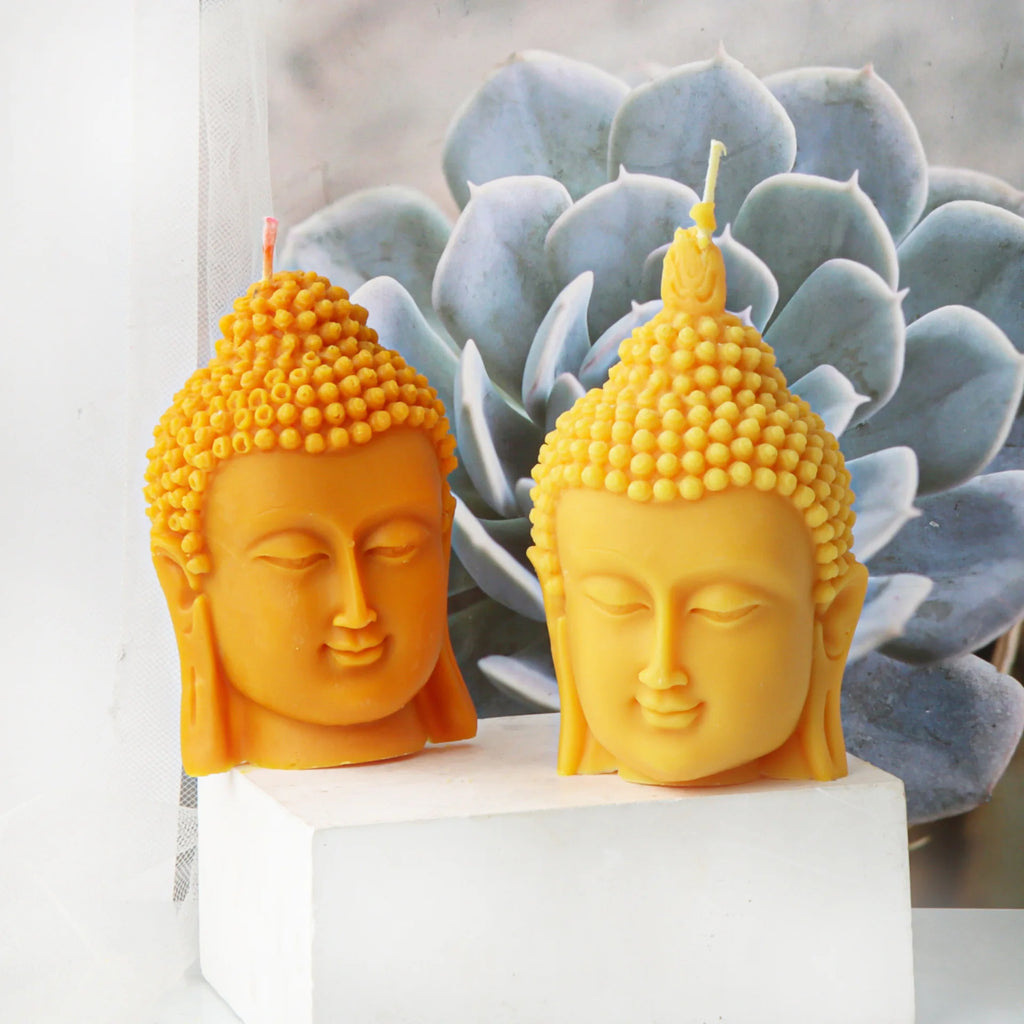 3D Buddha Head Candle Silicone Mold Buddha Church Statue Plaster Resin Mould DIY Candles Wax Clay Craft Ornament Home Decoration