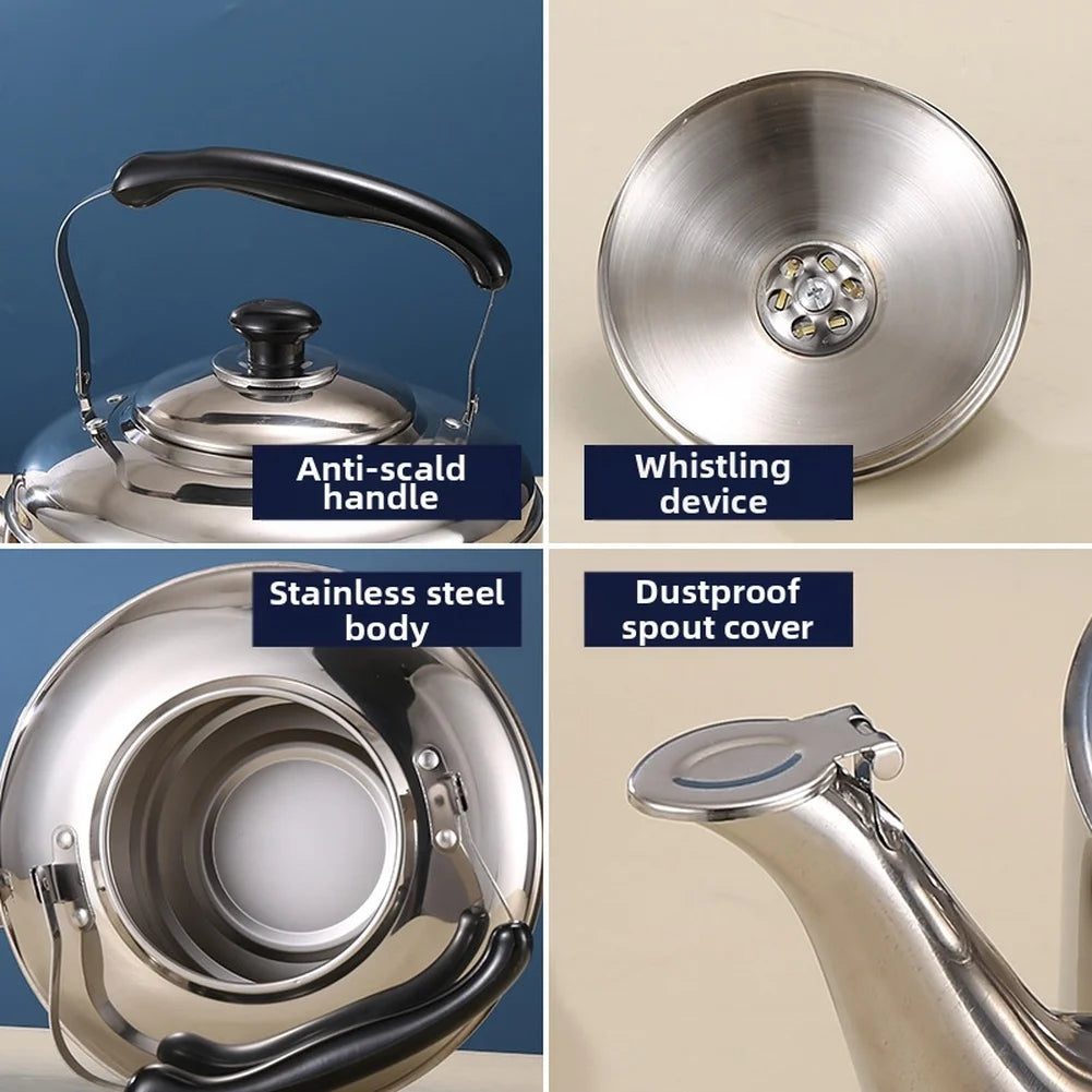 1 Pcs New Thickened  Stainless Steel Whistling Kettle  Household Large Capacity Boil  Water Kettle Induction Gas