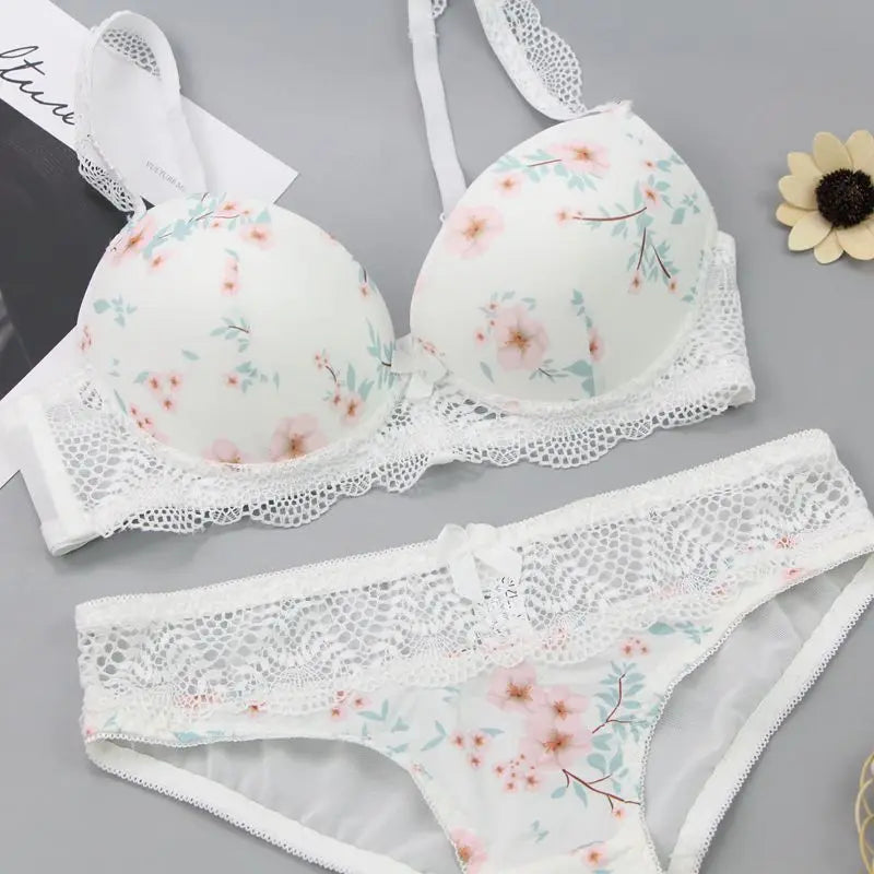 2025 New Sexy Bras Set For Big Boops Low Waist Panties Underwear Bralette Brassiere Cotton Plus Size Female Lingerie