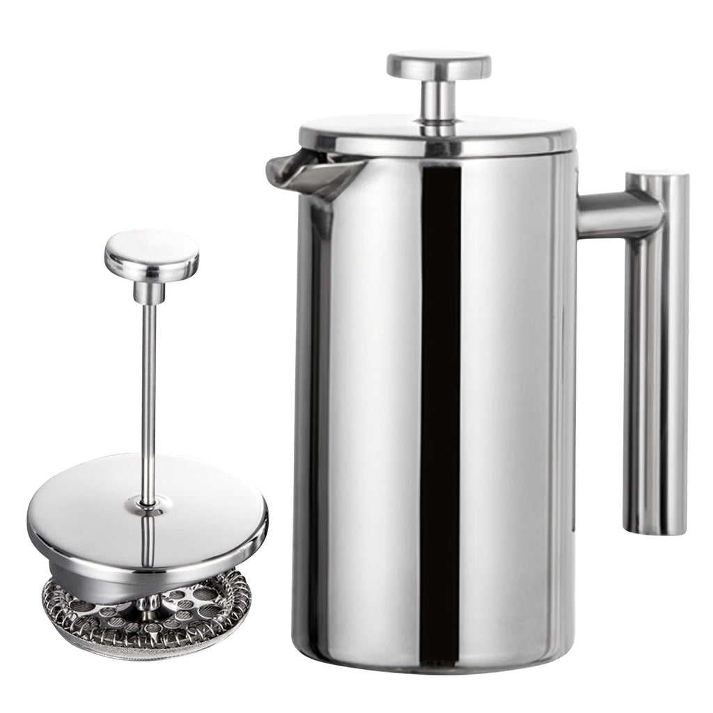 Coffee Maker Stainless Steel Double Walled Insulated Coffee   Maker Pot 350ml/800ml/1000ml French Press