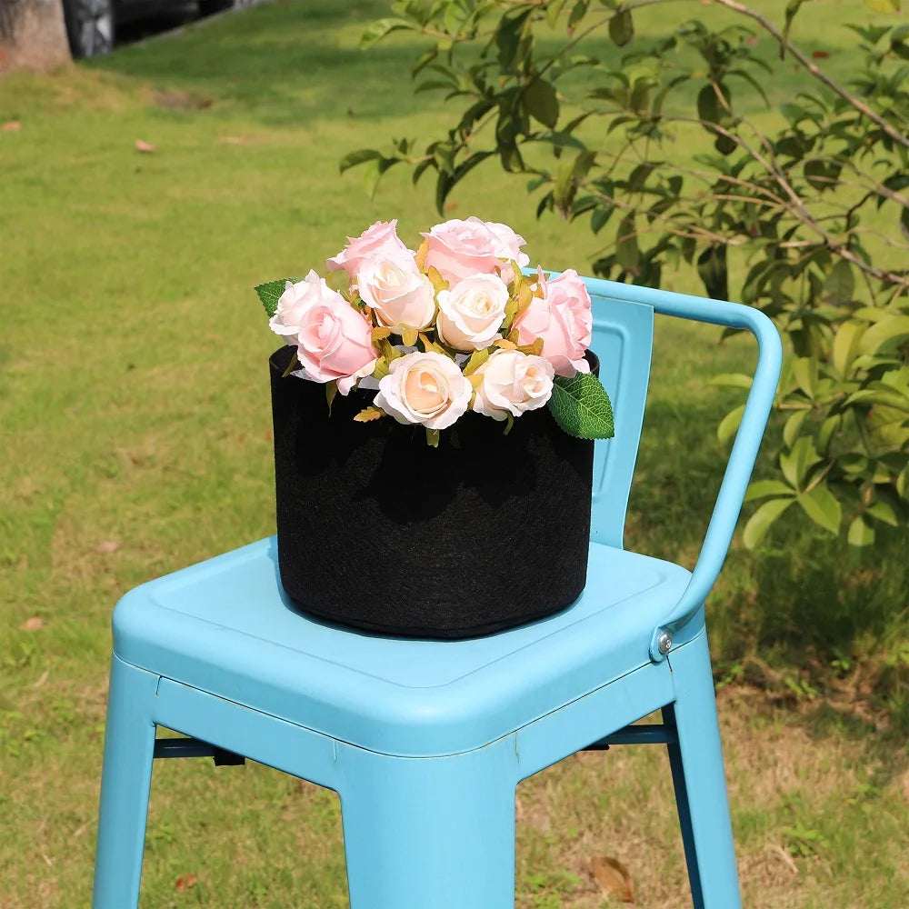 10PCS Fabric Pots Garden Grow Bags 1-2Gallon Round Planting Container Fabric Planter Pot For Plants Nursery Pot