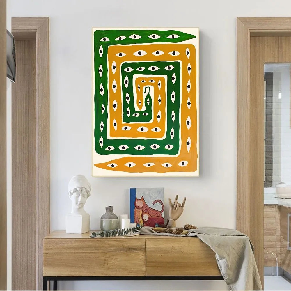 Ancient Egypt Abstract Anime Poster No Framed Kraft Club Bar Paper Vintage Poster Wall Art Painting Bedroom Study Stickers
