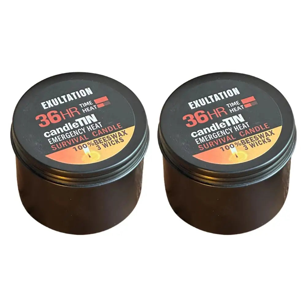 Emergency Candle 36 Hour 3 Wick Long Lasting Beeswax Survival Candle with Aroma for Home Camping Fishing
