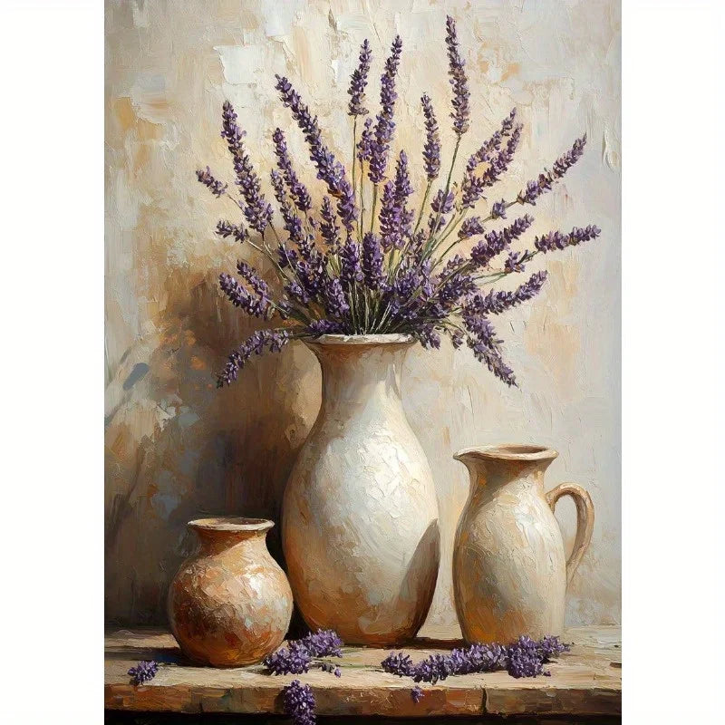 1pc Frameless Retro Still Life Poster Printing Lemon Olive Tree Plant in Vase Canvas Painting Plant Antique Family Room Decor