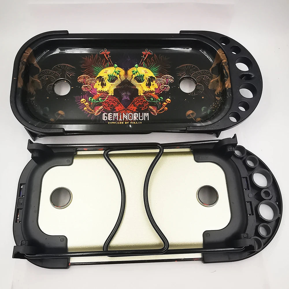 9 x 4 inch Foldable Rolling Tray Set with Loader Filler Brush King Size Fold Rolling Tray Machine Stand Tools