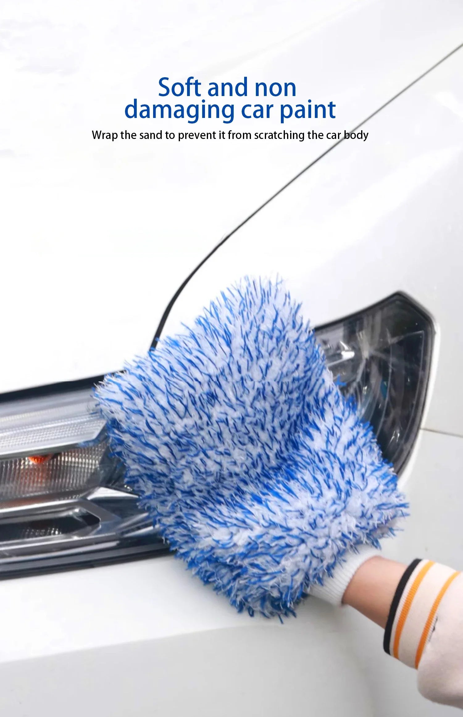 Car Washing Gloves Microfiber Strong Water Coral Velvet Cleaning Glove Soft Thickened Dust Removal Clean Tools Car Accessories