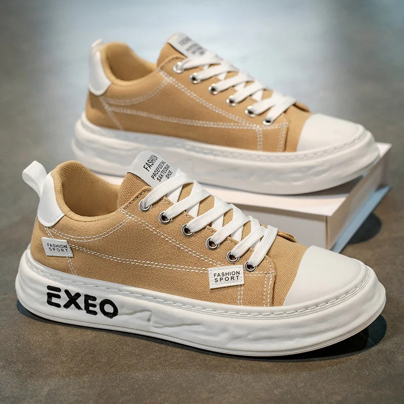Casual Sneakers Sporty Design Trendy Flat Men's Canvas Shoes Breathable Low-Top Footwear Summer Winter Spring Autumn Wear