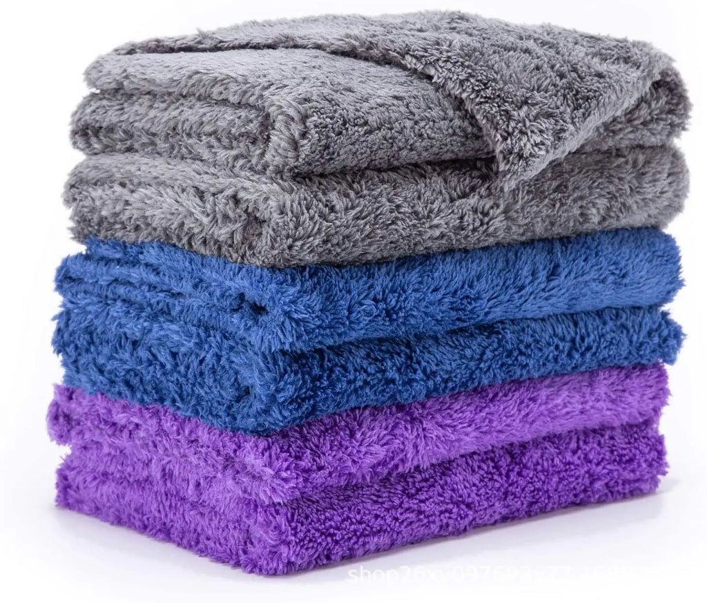 Car Detailing Polishing Auto supplies Edgeless Cleaning Towel Plush Washing Rag Car Cleaning Cloth Extra Microfiber Towels