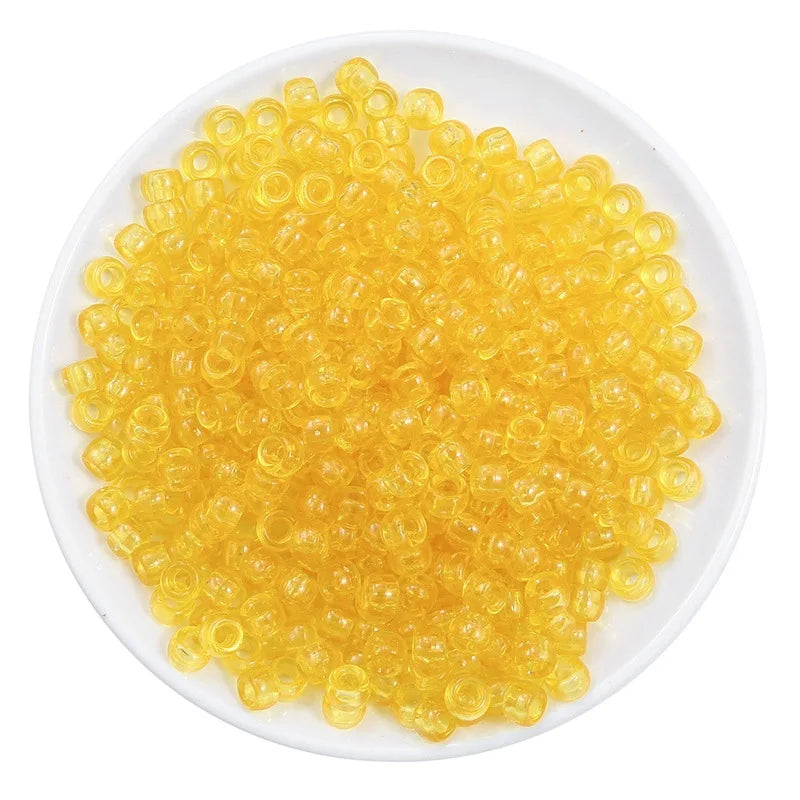 100Pcs/lot Mix Color Hair Braid Beads Decoration Pendants Clear African Hair Bead 4mm Large Hole Hair Clips for Braids Styling
