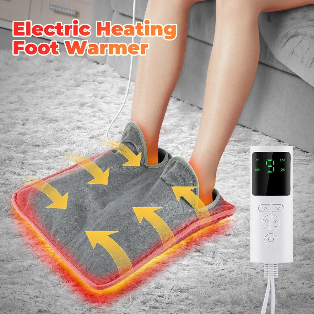 Electric Foot Heating Pad 9-Gear Heating Temperature USB Charging Feet Heater Warmer Pad Winter Warming Mat Improve Sleeping