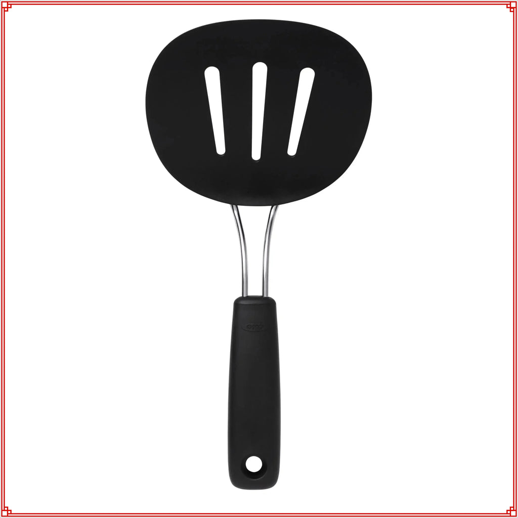 Black Flexible Silicone Spatula Pancake Turner, Heat-Resistant Non-Scratch Kitchen Utensil for Baking