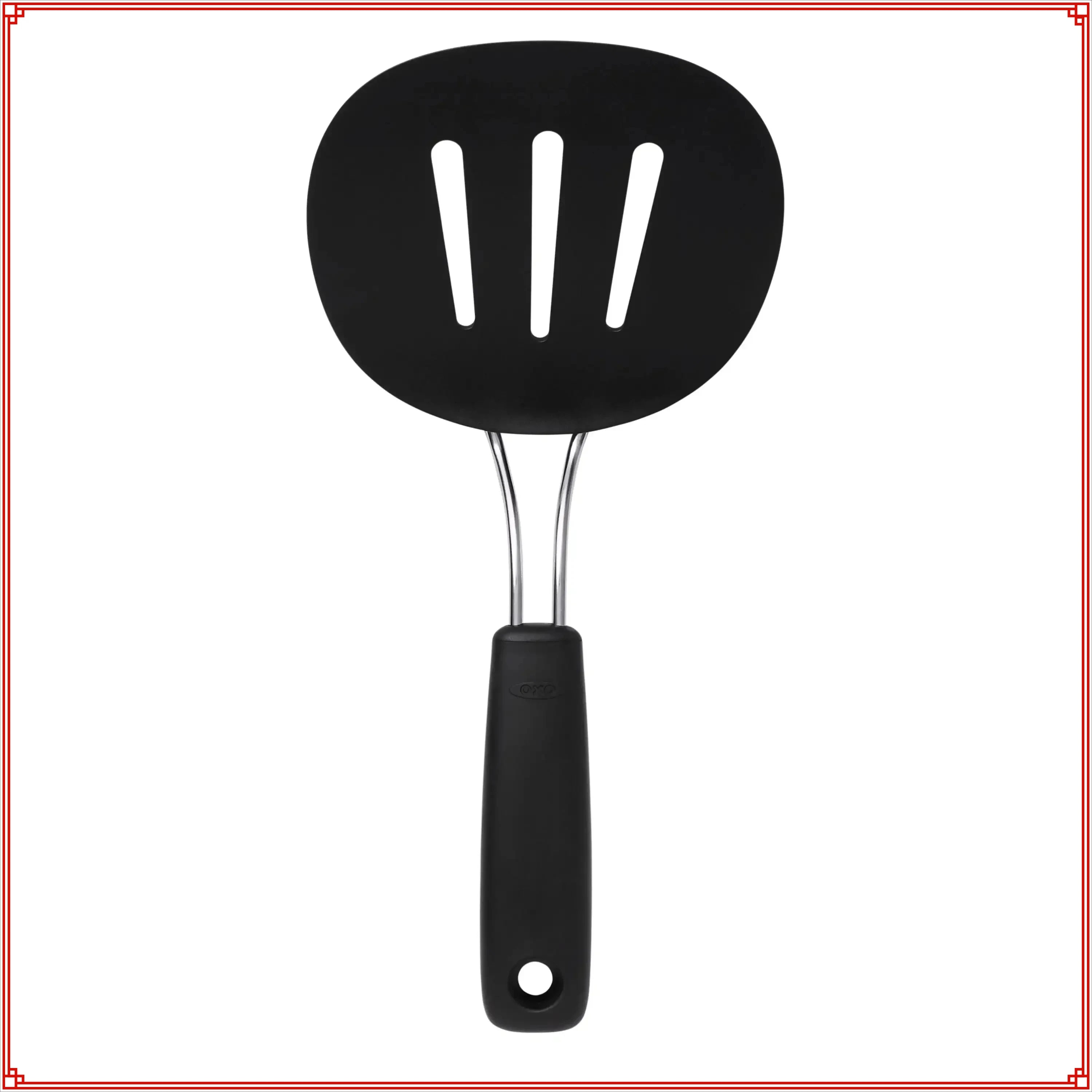 Black Flexible Silicone Spatula Pancake Turner, Heat-Resistant Non-Scratch Kitchen Utensil for Baking