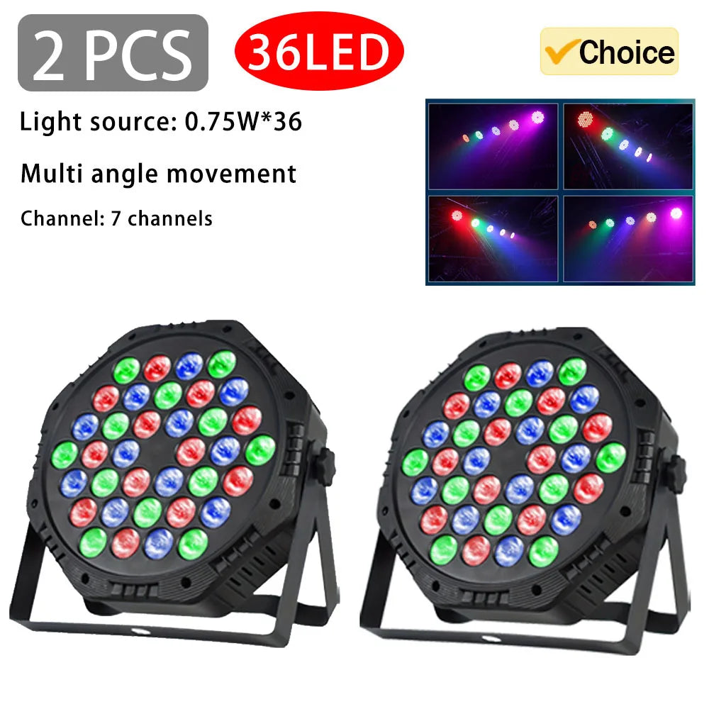 3 in 1 LED Par Light 60x3W RGB Full Color for Dance Studio Club Disco Show Lighting DMX512 Control Stage Flat Light party lights