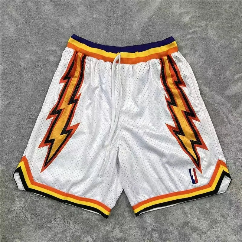 American Retro Embroidered Sports Shorts Men's Loose Casual Simple Personalized Four-point Basketball Pants Male Sportswear