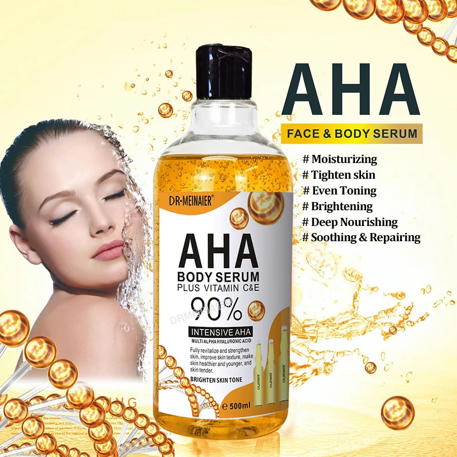 Body Lotion AHA Hydroxy Acid & VC Moisturizing Brightening Body Lotion Nourishing Moisturizing Skin Skin Care Products 500ml