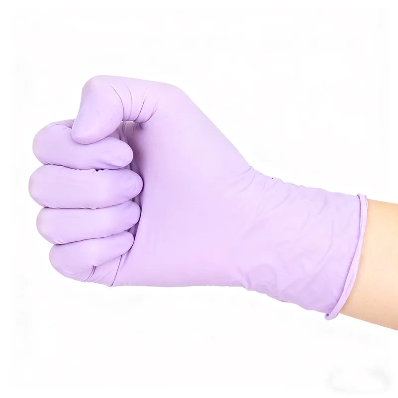 10-100PCS Disposable Light Purple Nitrile Gloves Latex Free Waterproof For Cleaning Hairdressing Dishwashing Tattoo Gloves