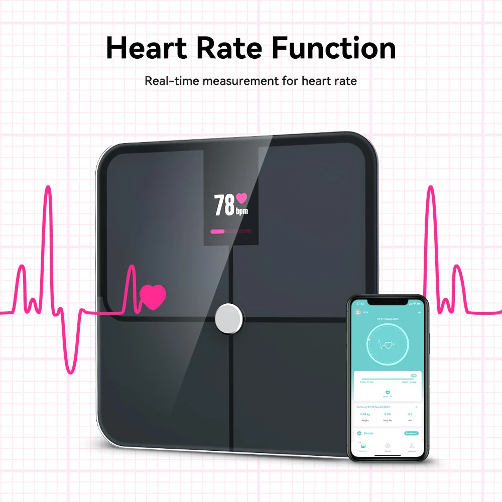 Digital Bathroom Scale  Smart Body Balance Body Fat Scale for Human Weighing Balance BMI Analyzer
