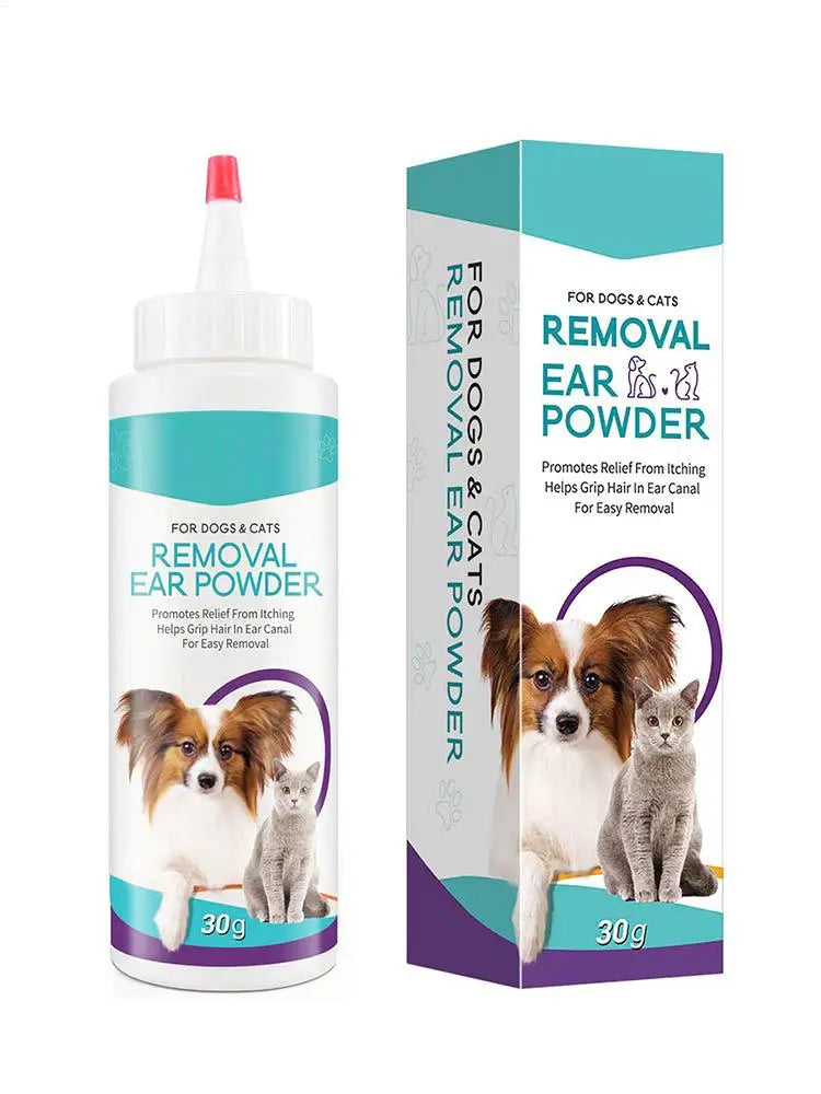 30G Pet Ear Powder Painless Ear Hair Removal Powder For Dogs And Pets Ear Cleaning Tool Ear Washing Powder Odor Removal Cleaner
