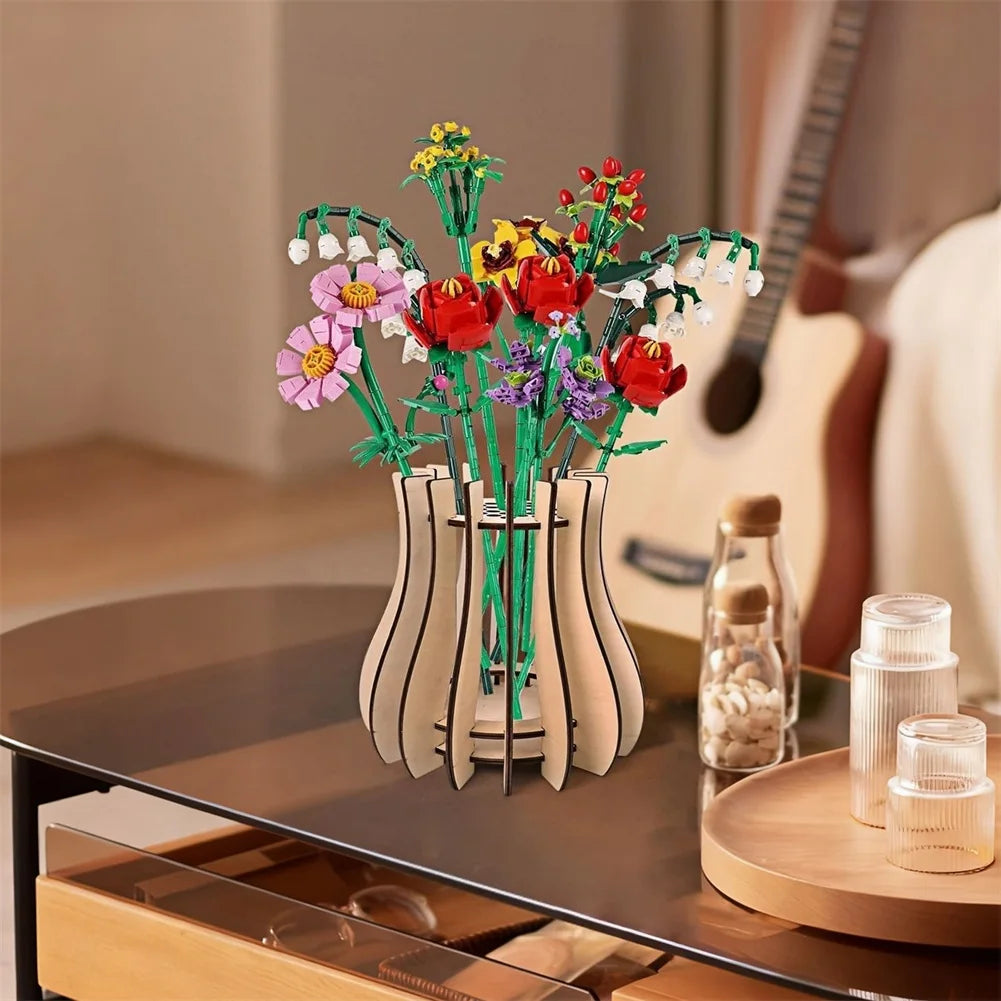 Assemble Wood Vase Craft Kit Versatile Tabletop Decor & Engaging Activity Present For Craft Lovers