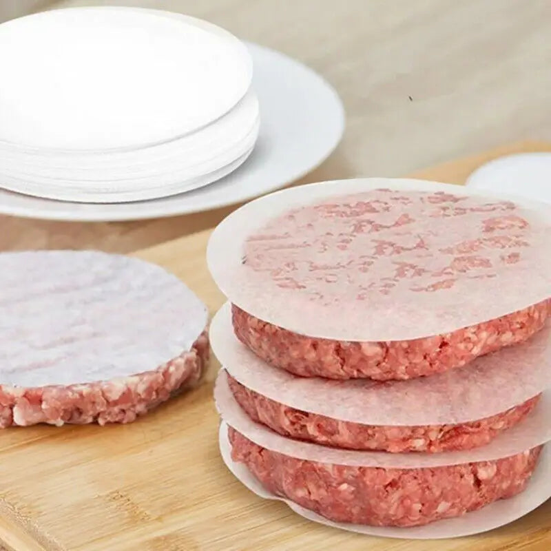 100pcs Baking Paper Liner BBQ Oven Patty Hamburger Paper Cake Non-Stick Baking