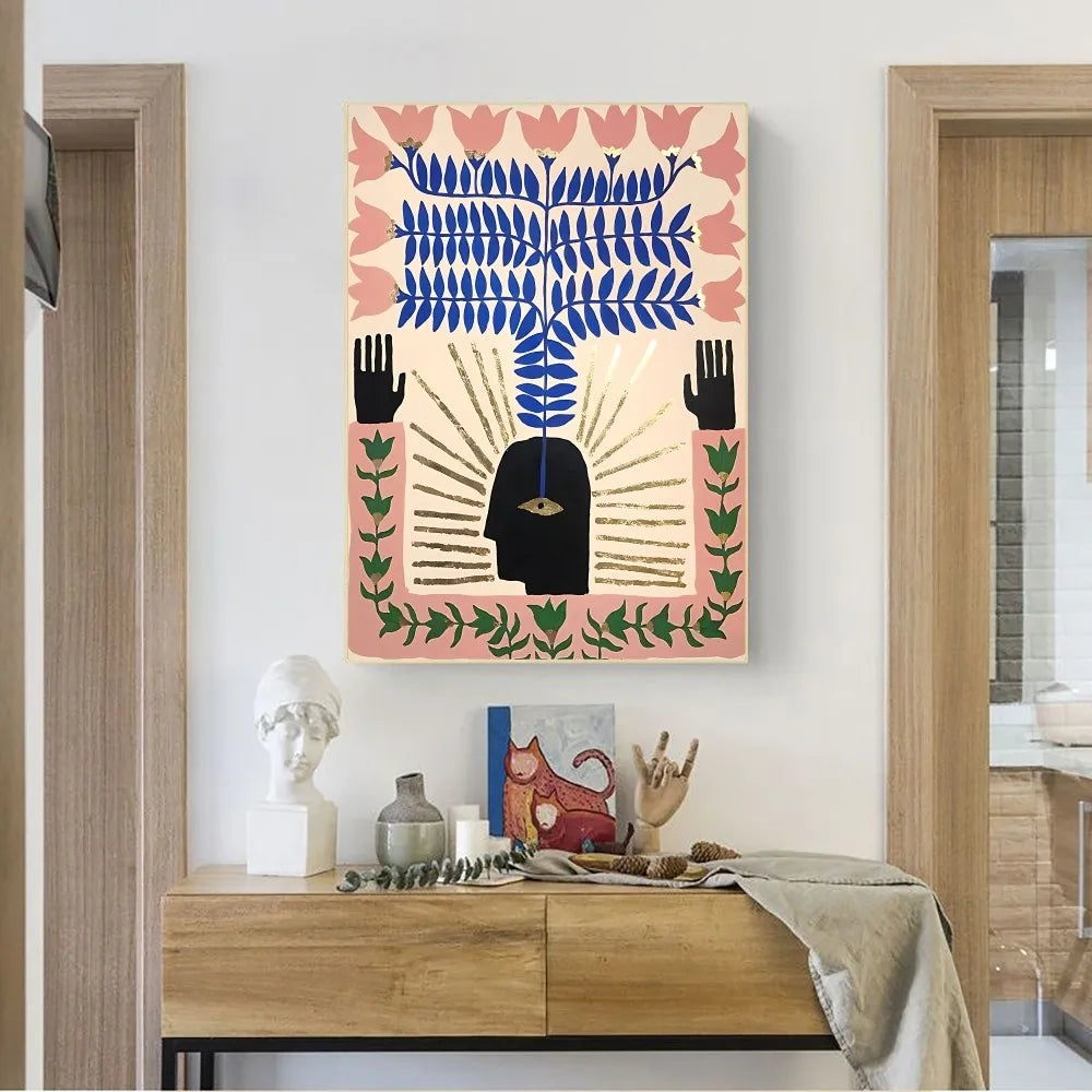 Ancient Egypt Abstract Anime Poster No Framed Kraft Club Bar Paper Vintage Poster Wall Art Painting Bedroom Study Stickers